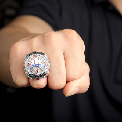 Team awards youth baseball Tournament two-tones gold champions silver bronze finalist ring size 9.5
