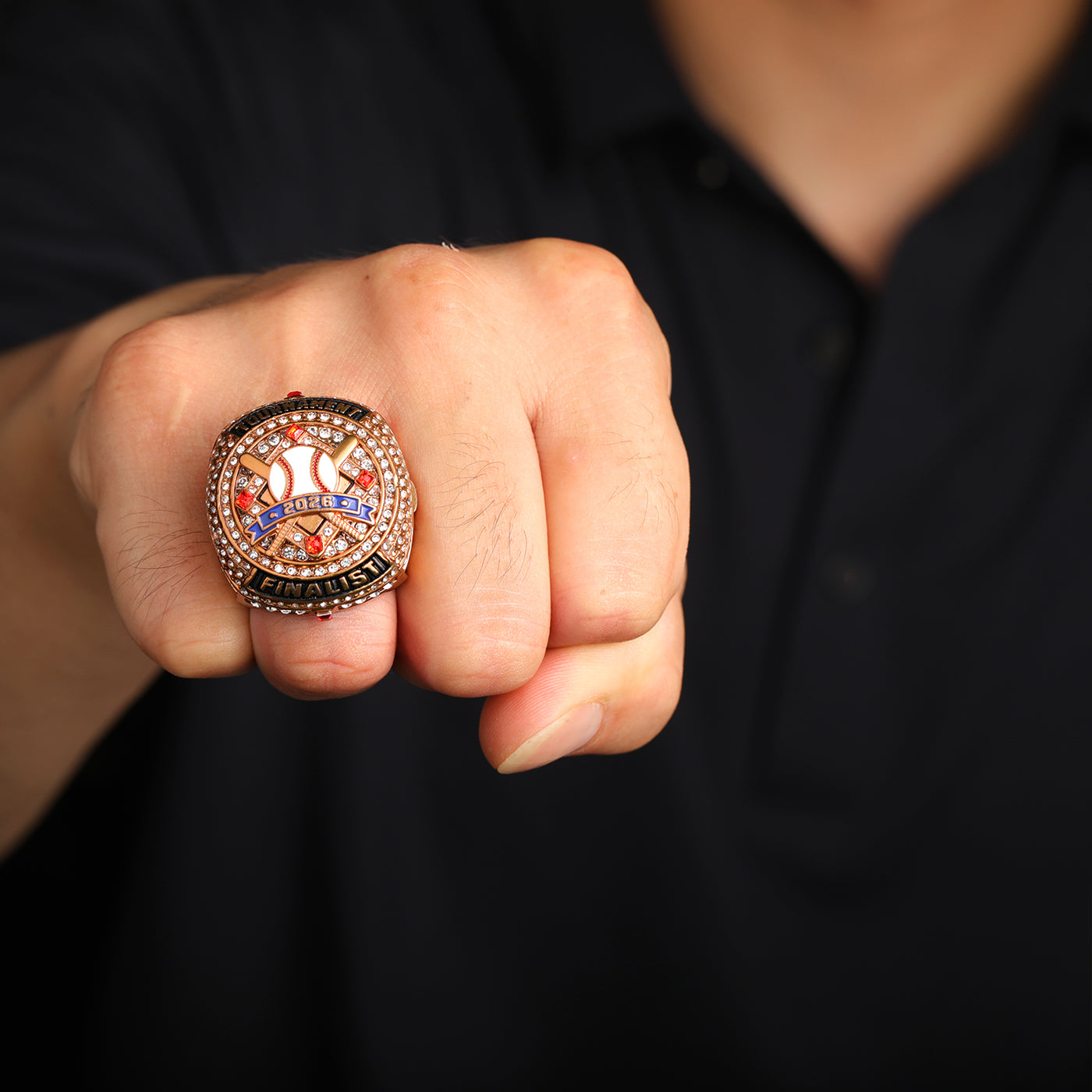 2026 TOURNAMENT baseball two-tones / gold champions silver bronze finalist championship ring size 9.5