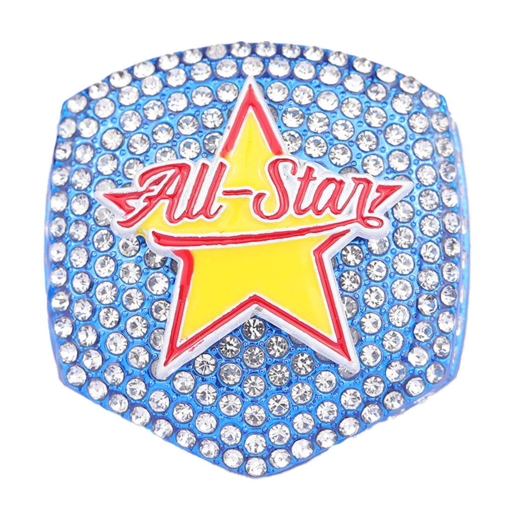 2025 light blue and white ALL-STAR sports champion ring size