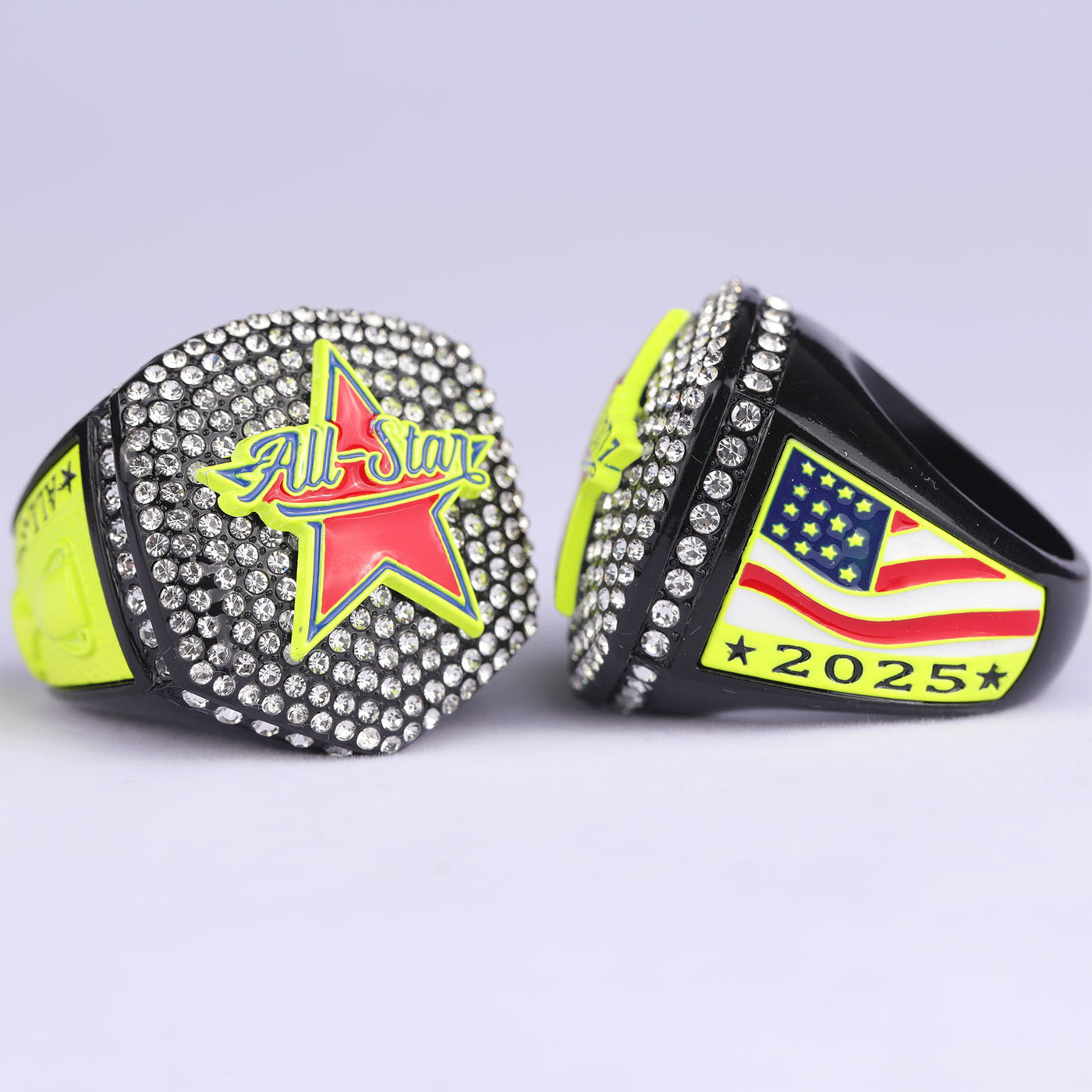 2025 ALL STAR black rings YELLOW GREEN SERIES size 9