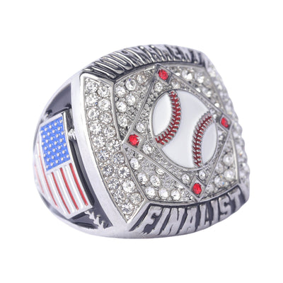 baseball awards youth baseball tournament championship ring finger size 9 gold champions and silver finalist - Topsportsjewelry & awards