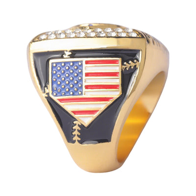 baseball awards youth baseball tournament championship ring finger size 9 gold champions and silver finalist - Topsportsjewelry & awards