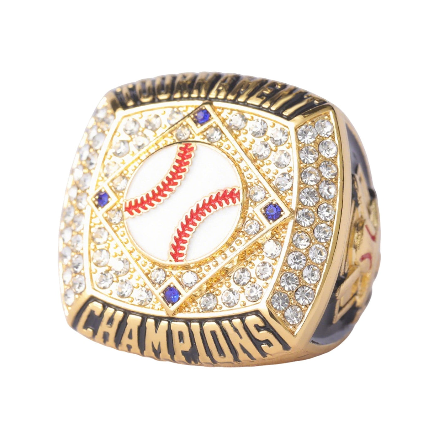 baseball awards youth baseball tournament championship ring finger size 9 gold champions and silver finalist - Topsportsjewelry & awards