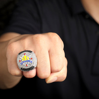 GENERIC softball players awards two - tones gold champions silver bronze finalist ring size 9.5 - Topsportsjewelry & awards