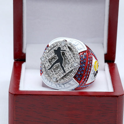 girls bling bling red white softball league champions & finalist rings size 9.5 - Topsportsjewelry & awards