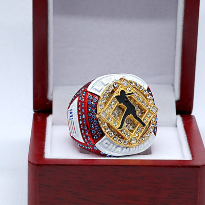 girls bling bling red white softball league champions & finalist rings size 9.5 - Topsportsjewelry & awards