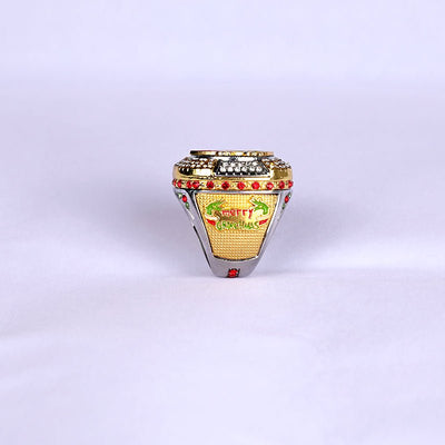 new arrival christmas grinch tournament gold champion and rose gold finalist ring size 10.5 - Topsportsjewelry & awards