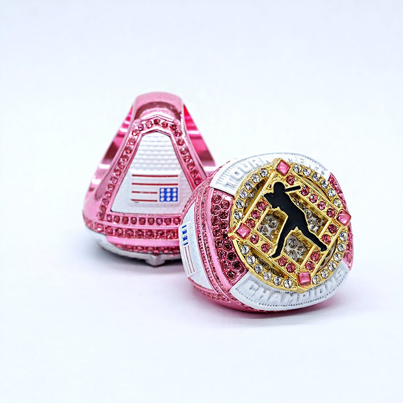 pink youth softball tournament champions finalist ring size 9.5 - Topsportsjewelry & awards