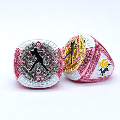 pink youth softball tournament champions finalist ring size 9.5 - Topsportsjewelry & awards