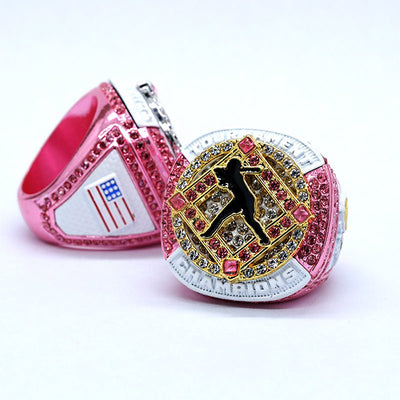 pink youth softball tournament champions finalist ring size 9.5 - Topsportsjewelry & awards