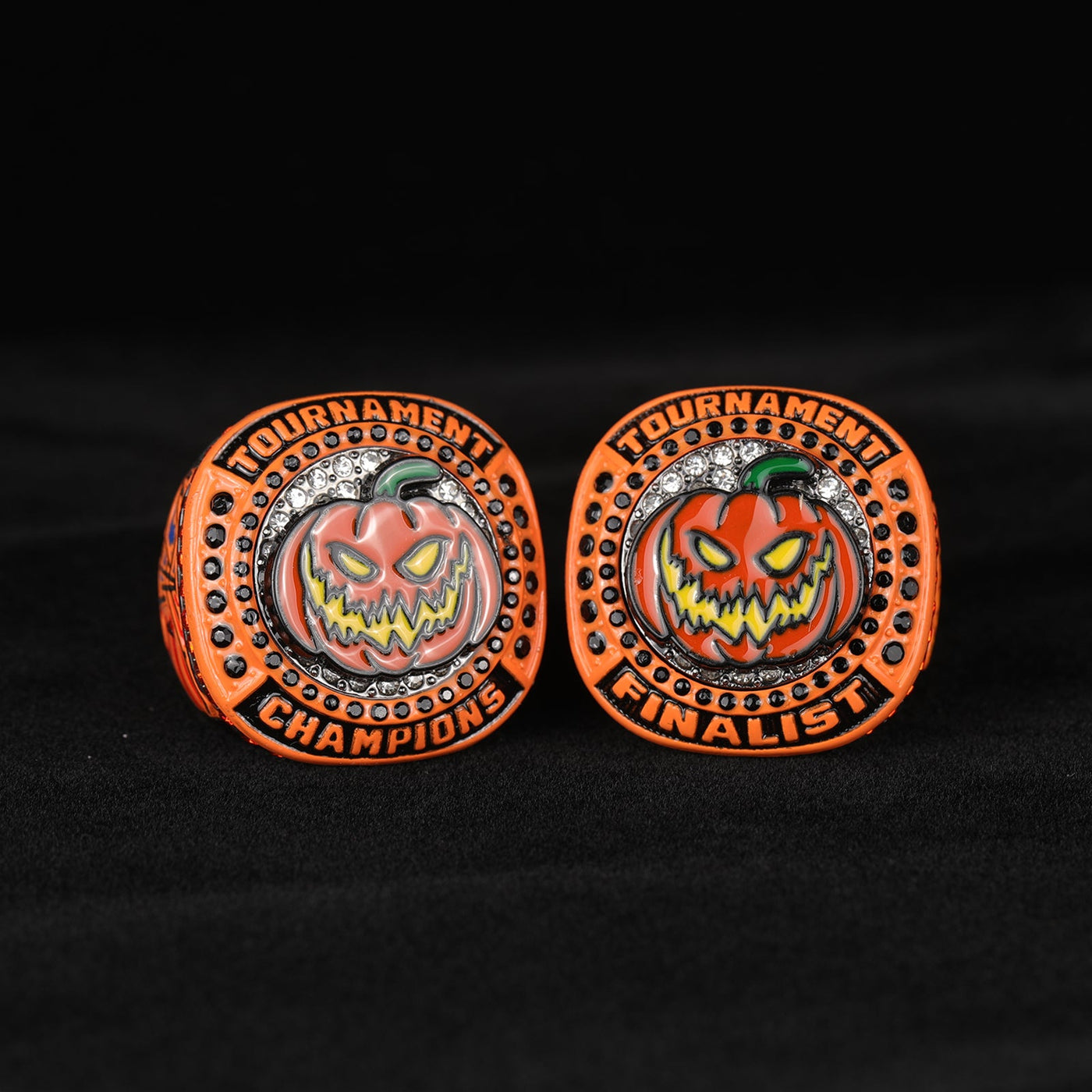 pumpkin softball gunmetal orange rings on sale size 9.5 - Topsportsjewelry & awards