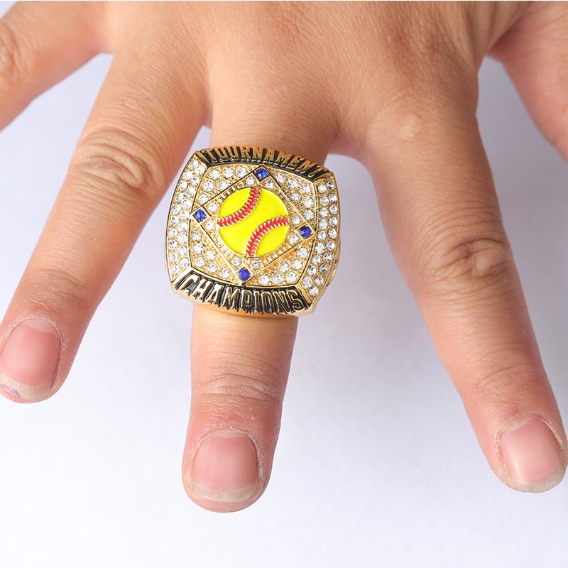Dimend Ringes For Softball SFT01 new arrival youth softball tournament awards championship ring s ...