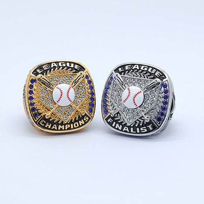 8U - 16U baseball League championship rings gold and silver plating size 9 - Topsportsjewelry & awards