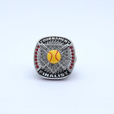 Home plate softball tournament silver finalist ring- Topsportsjewelry & awards