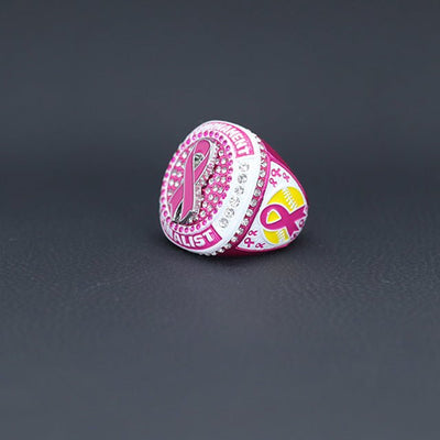 New arrival breast cancer pink softball tournament championship rings size 10 - Topsportsjewelry & awards