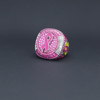 New arrival breast cancer pink softball tournament championship rings size 10 - Topsportsjewelry & awards