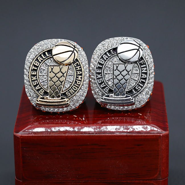 Two tones plating basketball championship rings finger size 11 - Topsportsjewelry & awards